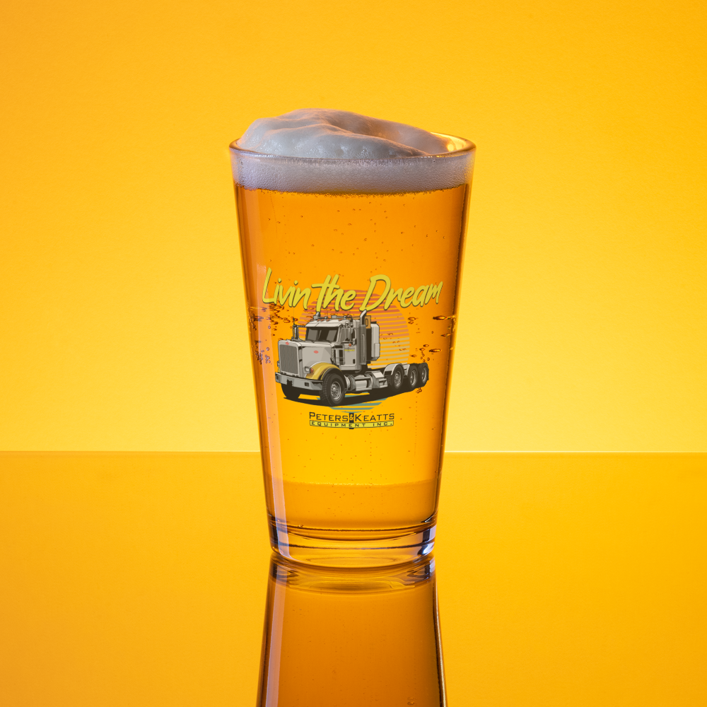 "Livin The Dream" Glass