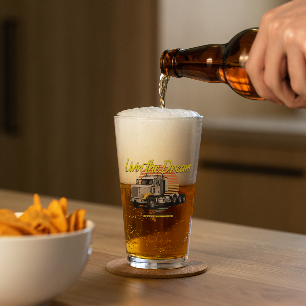"Livin The Dream" Glass