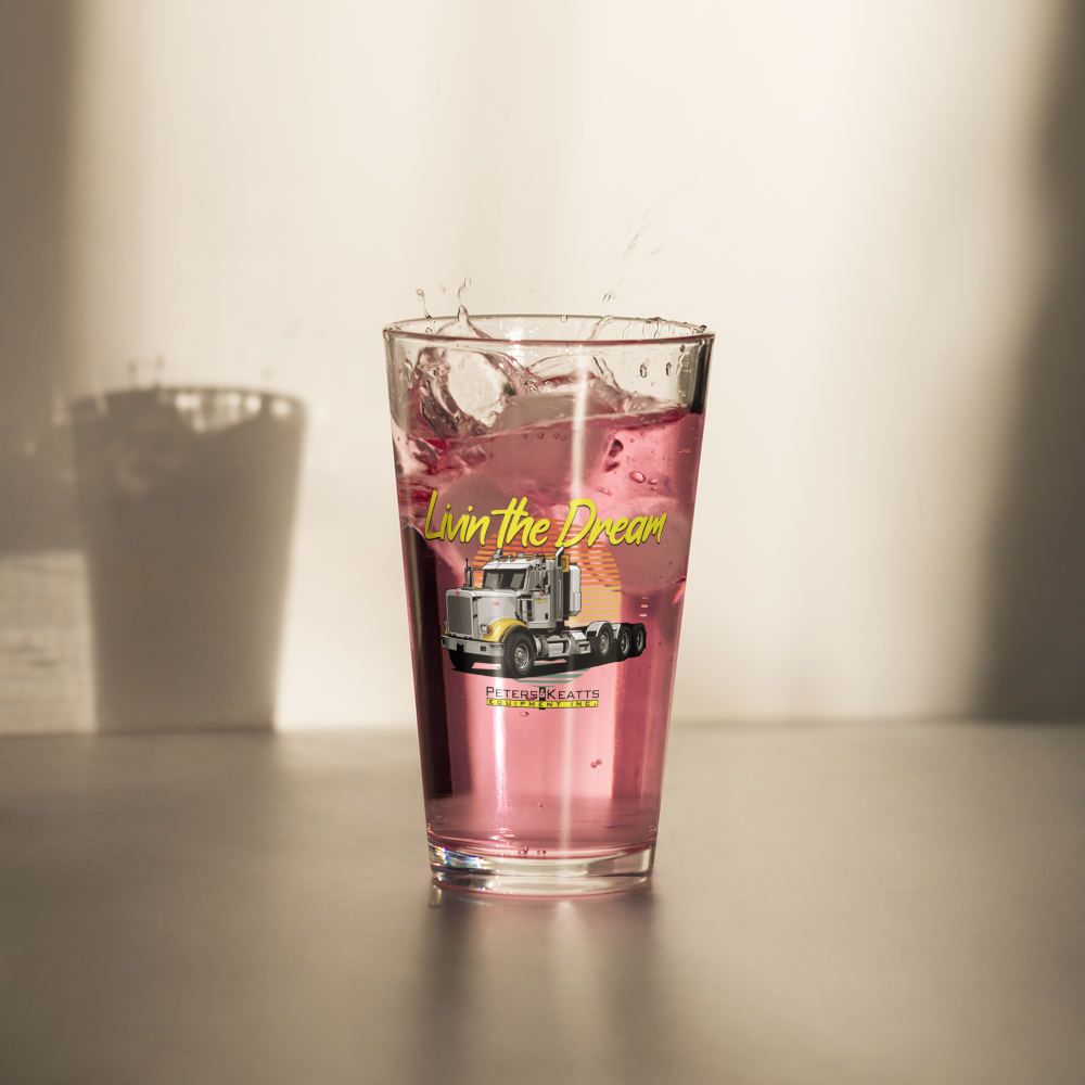 "Livin The Dream" Glass